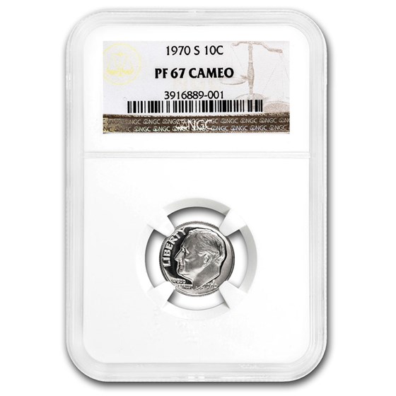 1970-S Roosevelt Dime PF-67 Cameo NGC 1970-S Roosevelt Dime PF-67 Cameo NGC