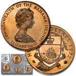 1971-1972 Bahamas 4-Coin Gold Proof Set