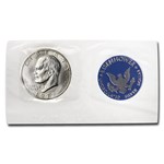 1971-1974 40% Silver Eisenhower Dollar BU (Blue Mint Envelope)