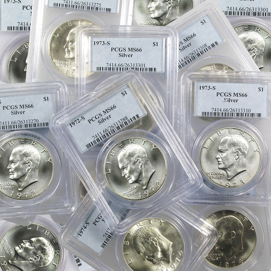1971-1976 40% Silver Eisenhower Dollar MS-66 PCGS (Random Year)