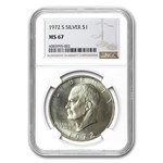 1971-1976 40% Silver Eisenhower Dollar MS-67 NGC (Random Year)