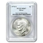 1971-1976 40% Silver Eisenhower Dollar MS-67 PCGS (Random Year)