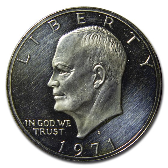 1971-1976 40% Silver Eisenhower Dollar (Off-Quality) 1971-1976 40% Silver Eisenhower Dollar (Off-Quality)