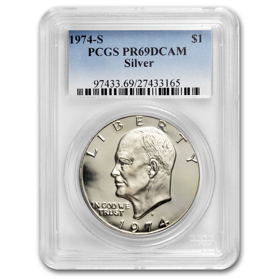 1971-1976 40% Silver Eisenhower Dollar PR-69 DCAM PCGS (Random)