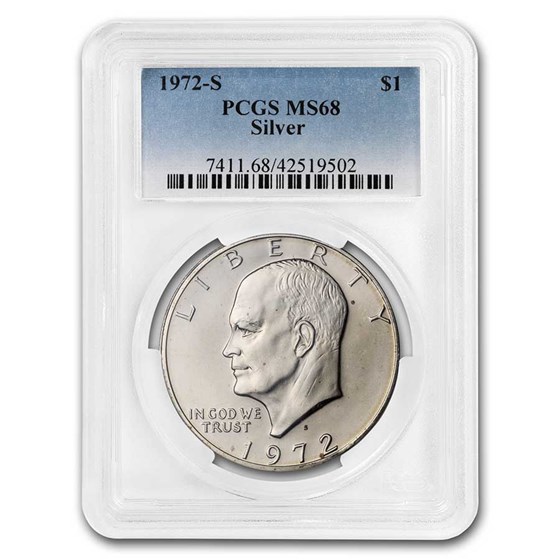1971-1976 Silver Eisenhower Dollar MS-68 PCGS (Random Year) 1971-1976 Silver Eisenhower Dollar MS-68 PCGS (Random Year)