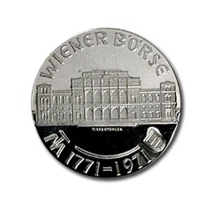 1971 Austria Silver 25 Schillings Vienna Bourse Proof 1971 Austria Silver 25 Schillings Vienna Bourse Proof