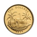 1971 Bahamas Proof Gold 10 Dollars