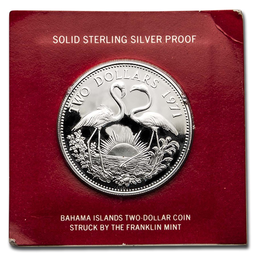 1971 Bahamas Silver $2 Proof
