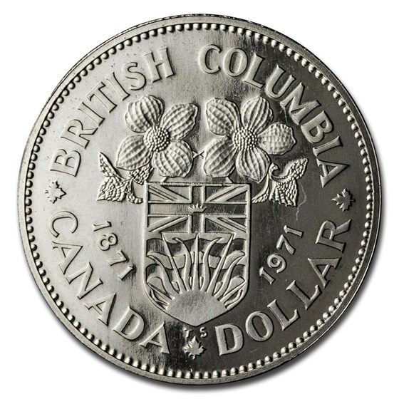 1971 Canada Nickel Dollar British Columbia BU/Prooflike 1971 Canada Nickel Dollar British Columbia BU/Prooflike