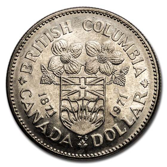 1971 Canada Nickel Dollar British Columbia BU 1971 Canada Nickel Dollar British Columbia BU
