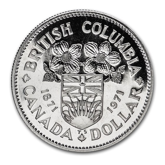 1971 Canada Nickel Dollar British Columbia PL (Original box pkg) 1971 Canada Nickel Dollar British Columbia PL (Original box pkg)