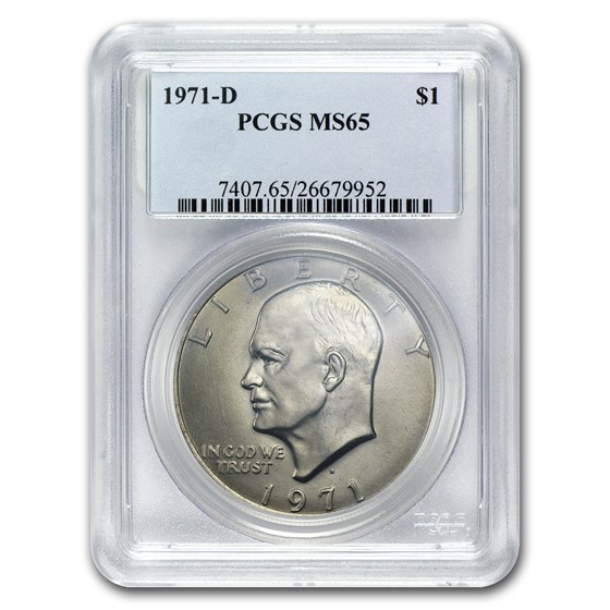 1971-D Clad Eisenhower Dollar MS-65 PCGS 1971-D Clad Eisenhower Dollar MS-65 PCGS