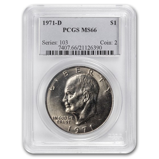 1971-D Clad Eisenhower Dollar MS-66 PCGS 1971-D Clad Eisenhower Dollar MS-66 PCGS