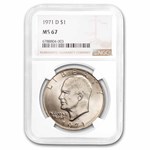 1971-D Clad Eisenhower Dollar MS-67 NGC