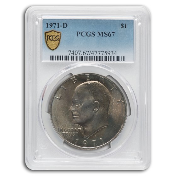 1971-D Clad Eisenhower Dollar MS-67 PCGS 1971-D Clad Eisenhower Dollar MS-67 PCGS
