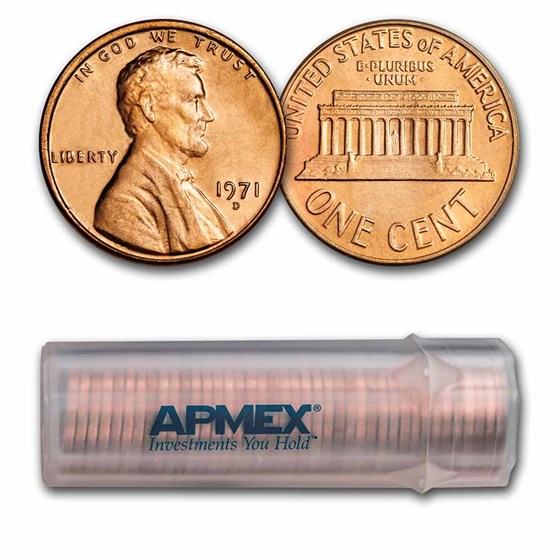 1971-D Lincoln Cent 50-Coin Roll BU 1971-D Lincoln Cent 50-Coin Roll BU