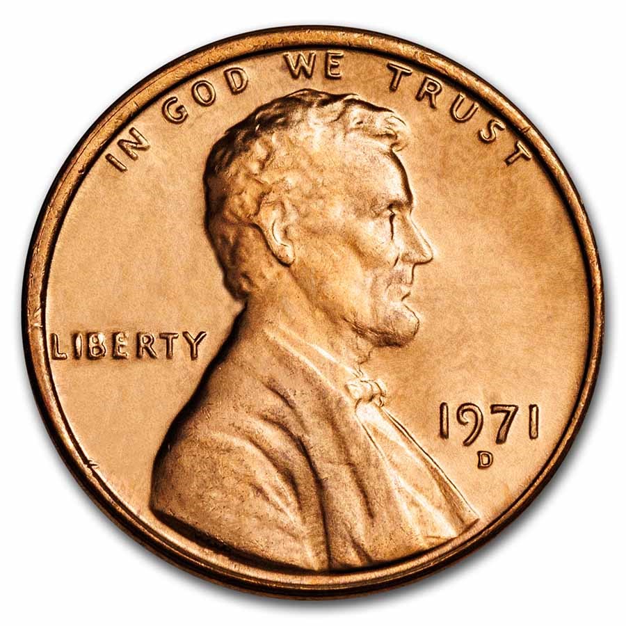 1971-D Lincoln Cent BU (Red)