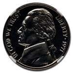 1971-No S Jefferson Nickel PF-69 Cameo NGC
