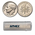 1971 Roosevelt Dime 50-Coin Roll BU