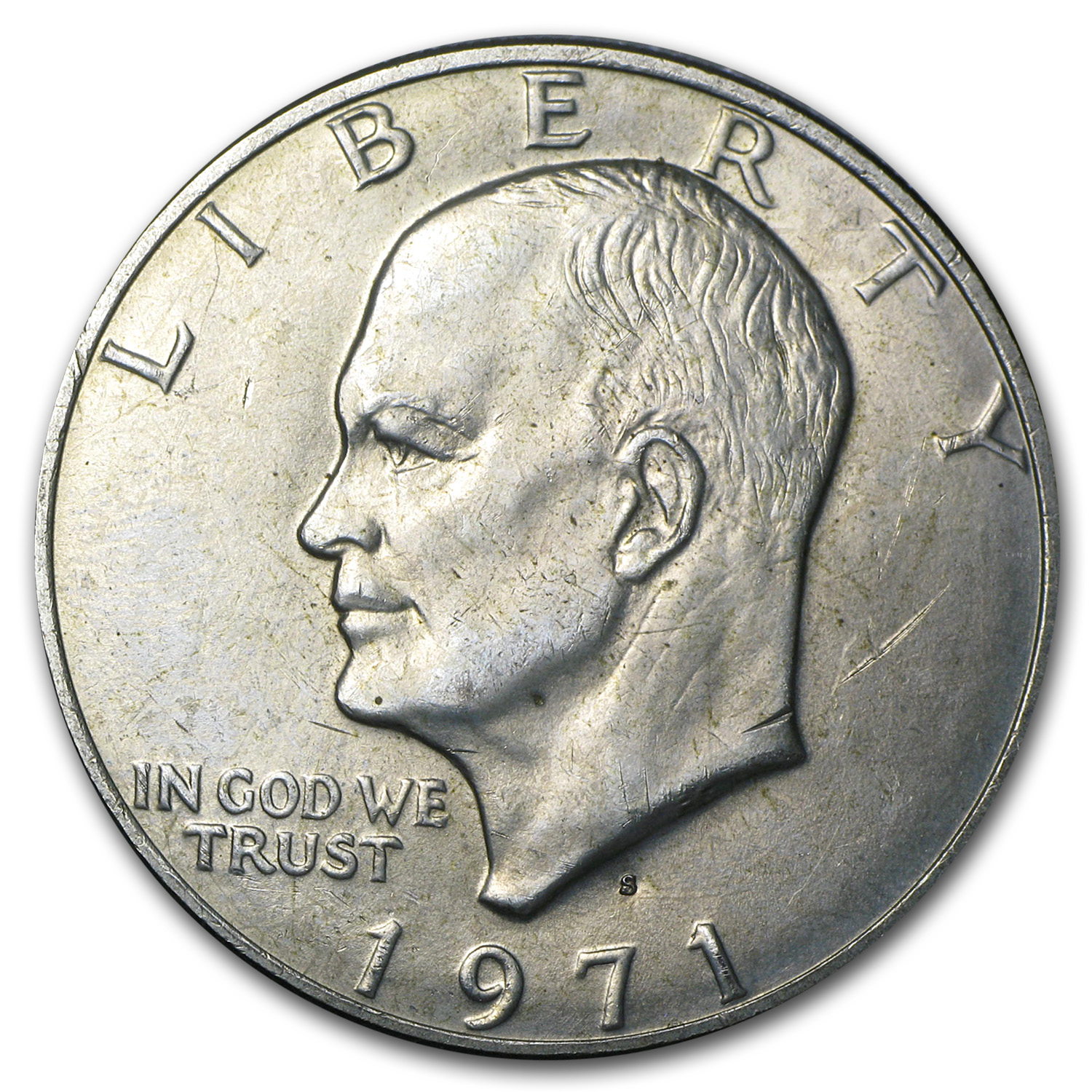 シルバー ゴールド アンティークコイン 1972-S 40% Silver Eisenhower Dollar #4716 