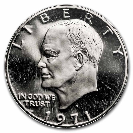 1971-S 40% Silver Eisenhower Dollar Proof (Mint Sealed) 1971-S 40% Silver Eisenhower Dollar Proof (Mint Sealed)