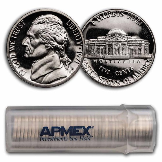 1971-S Jefferson Nickel 40-Coin Roll Proof 1971-S Jefferson Nickel 40-Coin Roll Proof