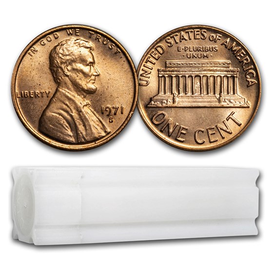 1971-S Lincoln Cent 50-Coin Roll BU 1971-S Lincoln Cent 50-Coin Roll BU