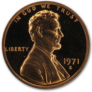 1971-S Lincoln Cent Gem Proof (Red) 1971-S Lincoln Cent Gem Proof (Red)