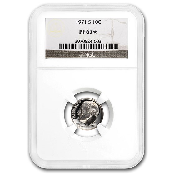 1971-S Roosevelt Dime PF-67* NGC 1971-S Roosevelt Dime PF-67* NGC