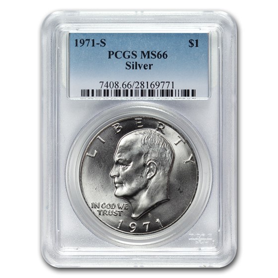 1971-S Silver Eisenhower Dollar MS-66 PCGS 1971-S Silver Eisenhower Dollar MS-66 PCGS