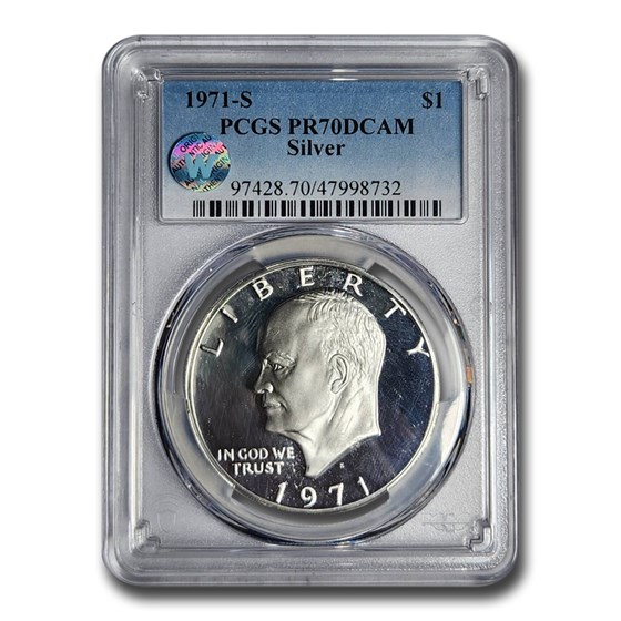 1971-S Silver Eisenhower Dollar PR-69 DCAM PCGS