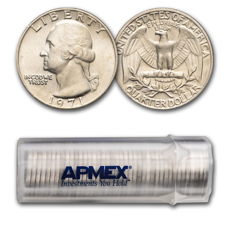 1971 Washington Quarter 40-Coin Roll BU