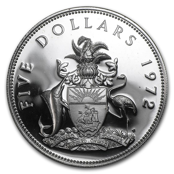 1972-1973 Bahamas Silver $5 BU/Proof 1972-1973 Bahamas Silver $5 BU/Proof