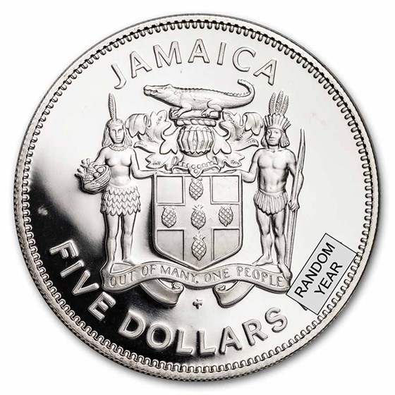 1972-1973 Jamaica Silver $5 Proof 1972-1973 Jamaica Silver $5 Proof