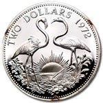 1972 Bahamas Silver $2 Proof