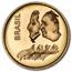 1972 Brazil Gold 300 Cruzeiros 150 Years of Independence BU
