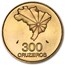 1972 Brazil Gold 300 Cruzeiros 150 Years of Independence BU