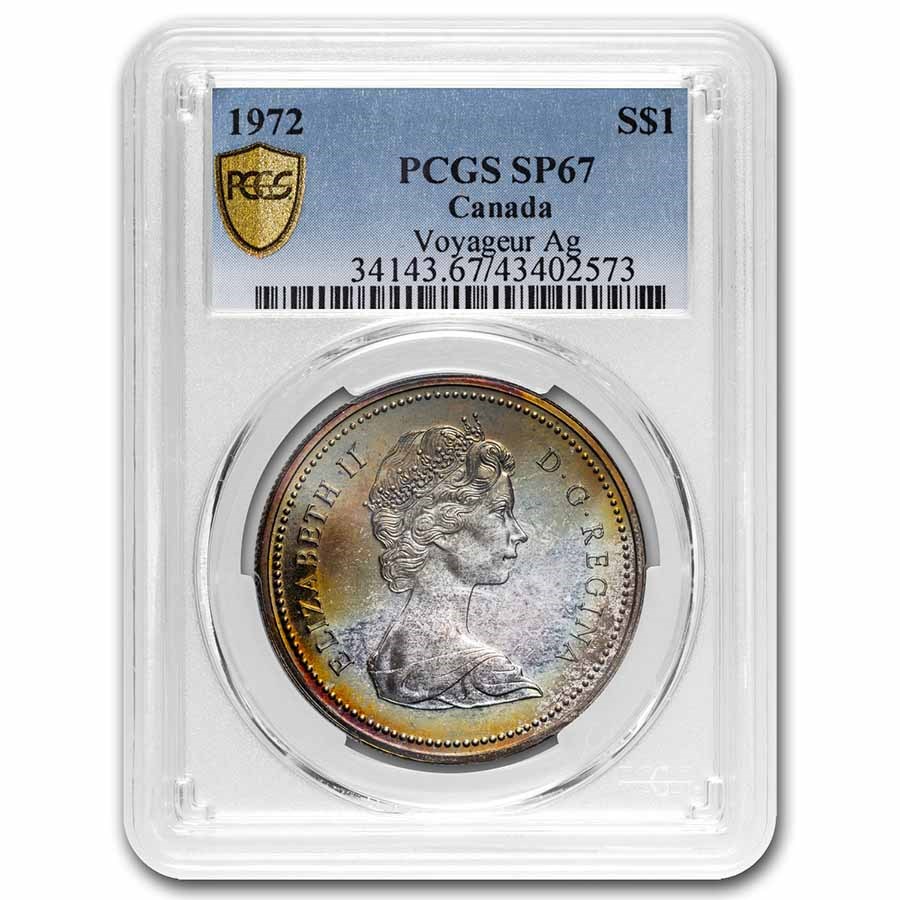 1972 Canada Silver Dollar Voyager SP-67 (Beautifully Toned)