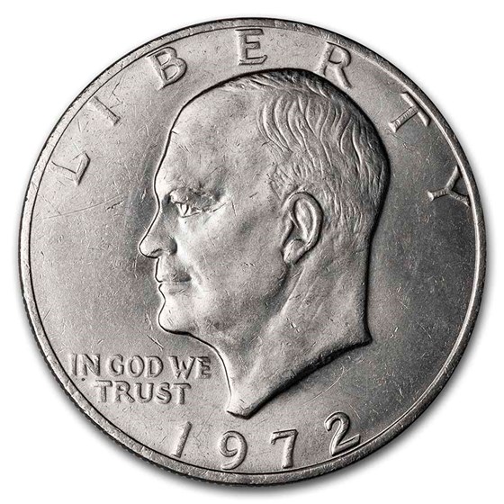 1972 Clad Eisenhower Dollar BU (Type 2) 1972 Clad Eisenhower Dollar BU (Type 2)
