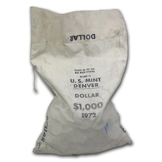 1972-D Clad Eisenhower Dollar Mint-Sewn $1,000 Bag BU 1972-D Clad Eisenhower Dollar Mint-Sewn $1,000 Bag BU