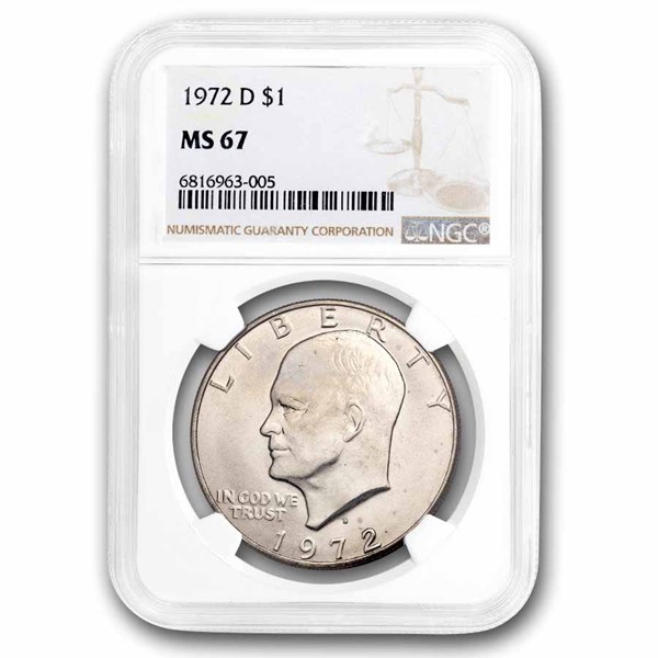 1972-D Clad Eisenhower Dollar MS-67 NGC