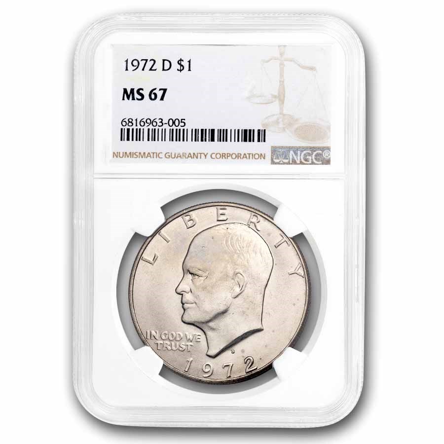 1972-D Clad Eisenhower Dollar MS-67 NGC