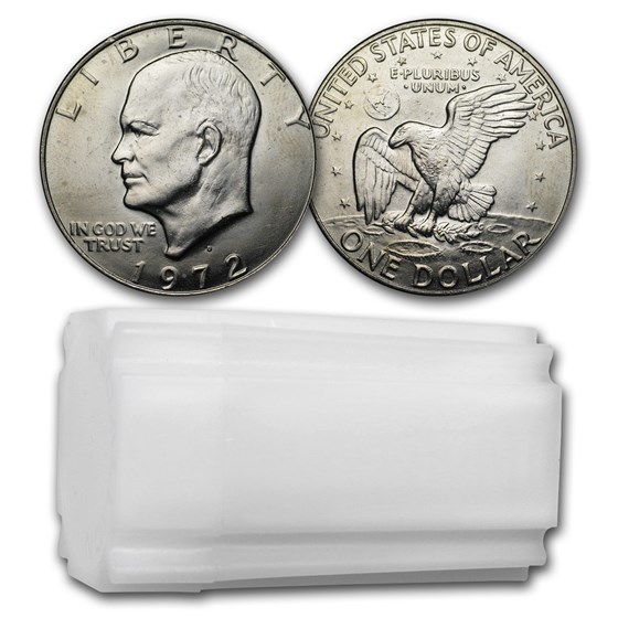 1972-D Clad Eisenhower Dollars 20-Coin Roll BU 1972-D Clad Eisenhower Dollars 20-Coin Roll BU