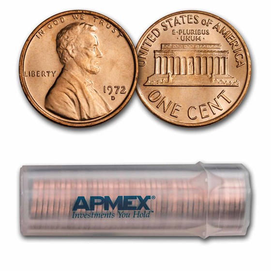 1972-D Lincoln Cent 50-Coin Roll BU 1972-D Lincoln Cent 50-Coin Roll BU