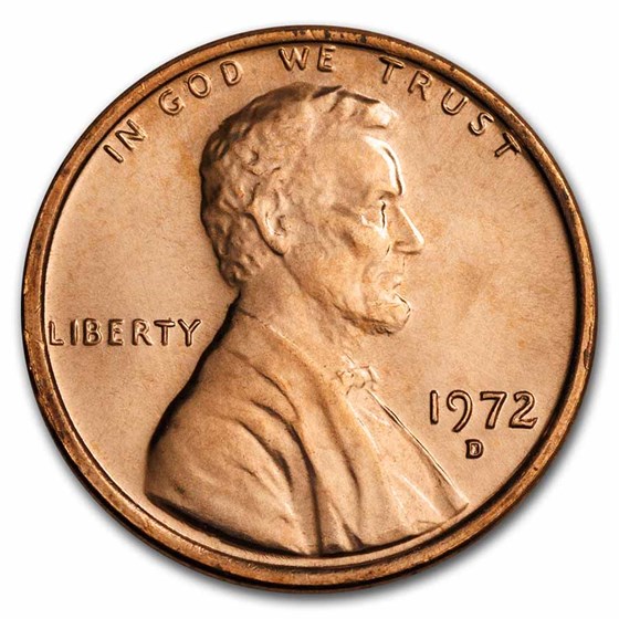 1972-D Lincoln Cent BU (Red) 1972-D Lincoln Cent BU (Red)