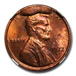 1972-D Lincoln Cent MS-64 NGC (RB, Obverse Die Break)