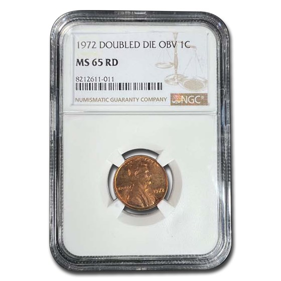 1972 Doubled Die Obverse Lincoln Cent MS-65 NGC (Red) 1972 Doubled Die Obverse Lincoln Cent MS-65 NGC (Red)