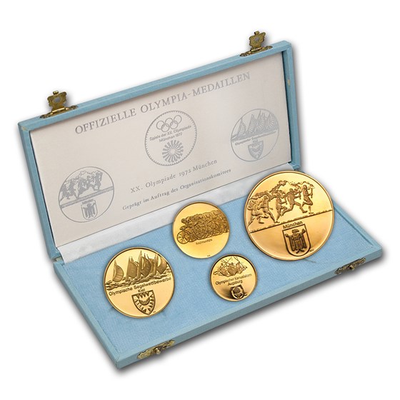 1972 Germany 4-Medal Gold Munich Olympics Proof Set 1972 Germany 4-Medal Gold Munich Olympics Proof Set