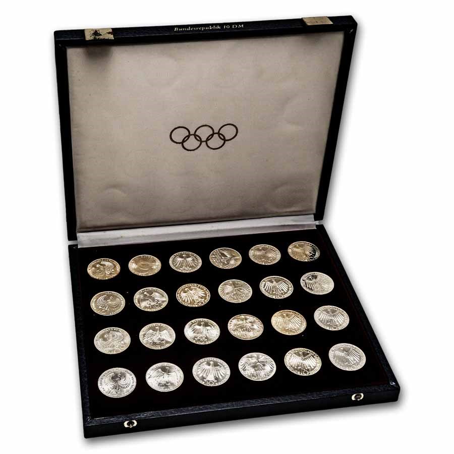 1972 Germany Silver Olympic 10 Deutsche Mark 24-Coin Set