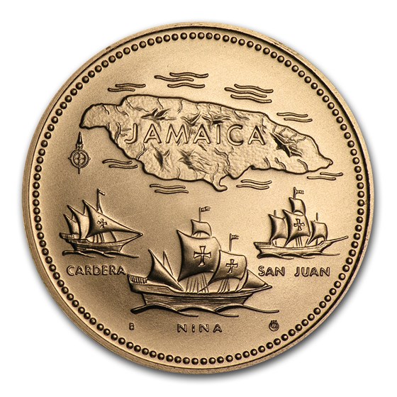 1972 Jamaica Gold 20 Dollars 10th Anniv of Independence BU